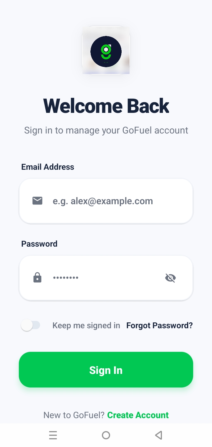 Login Screen